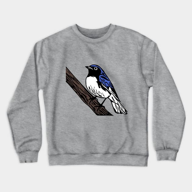 Black-Throated Blue Warbler Crewneck Sweatshirt by KayBee Gift Shop